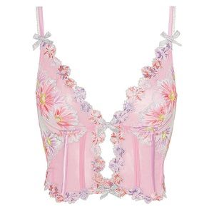 For Love and Lemons Aster Embroidery Underwire Bustier